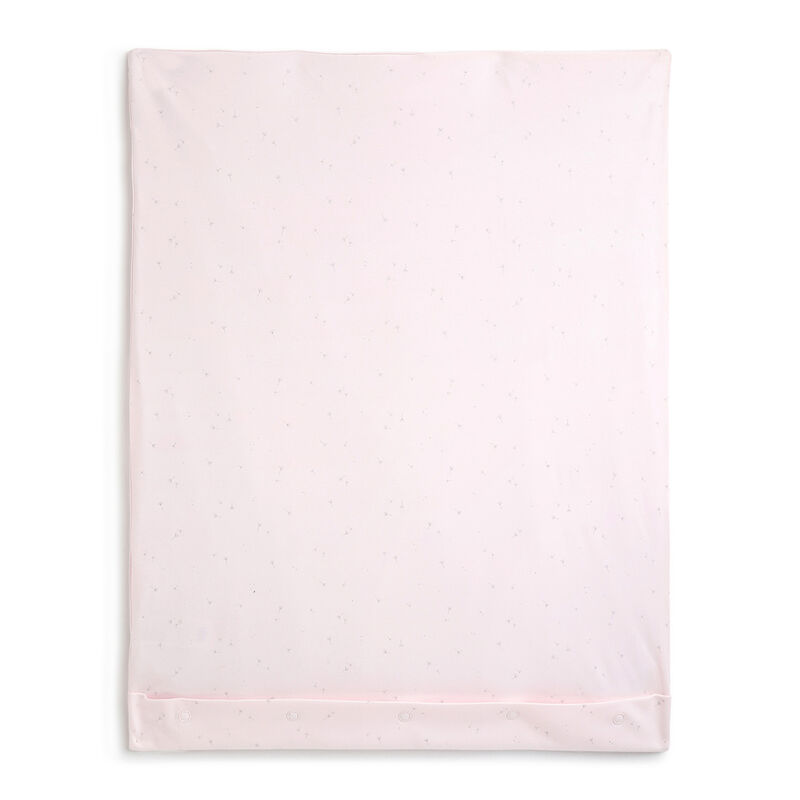 Girls Light Pink Knitted Pram Blanket With A Removable Cover image number 1